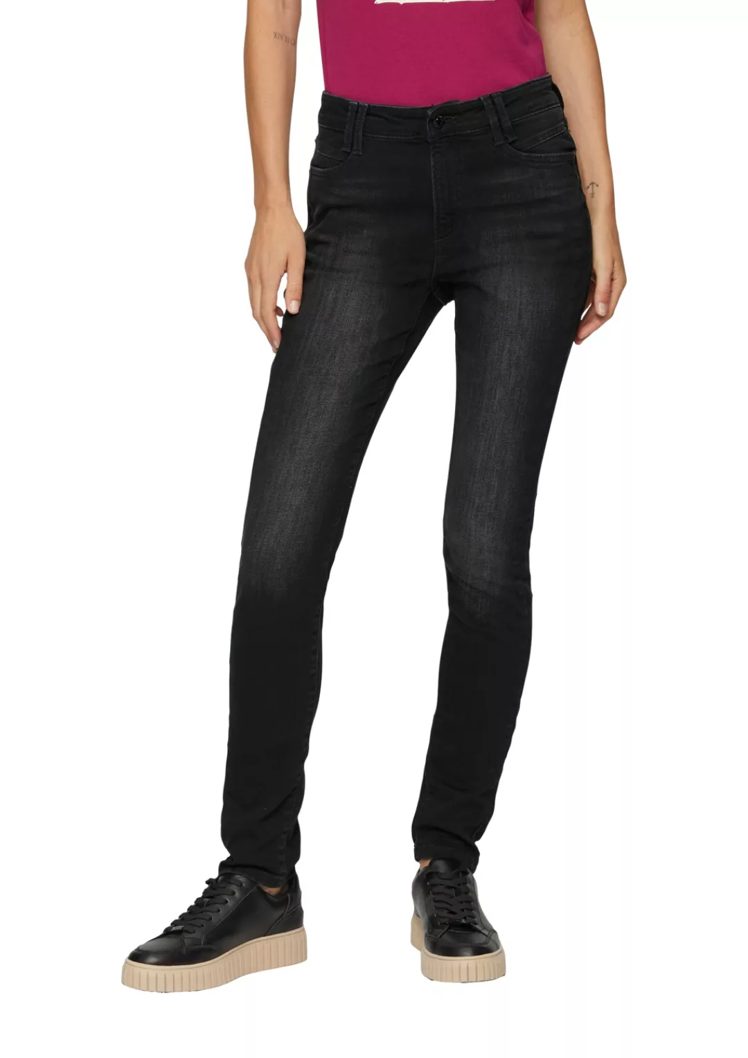 s.Oliver Gerade Jeans s.Oliver - Jeans Karolin - Regular Fit, Mid Rise, Str günstig online kaufen