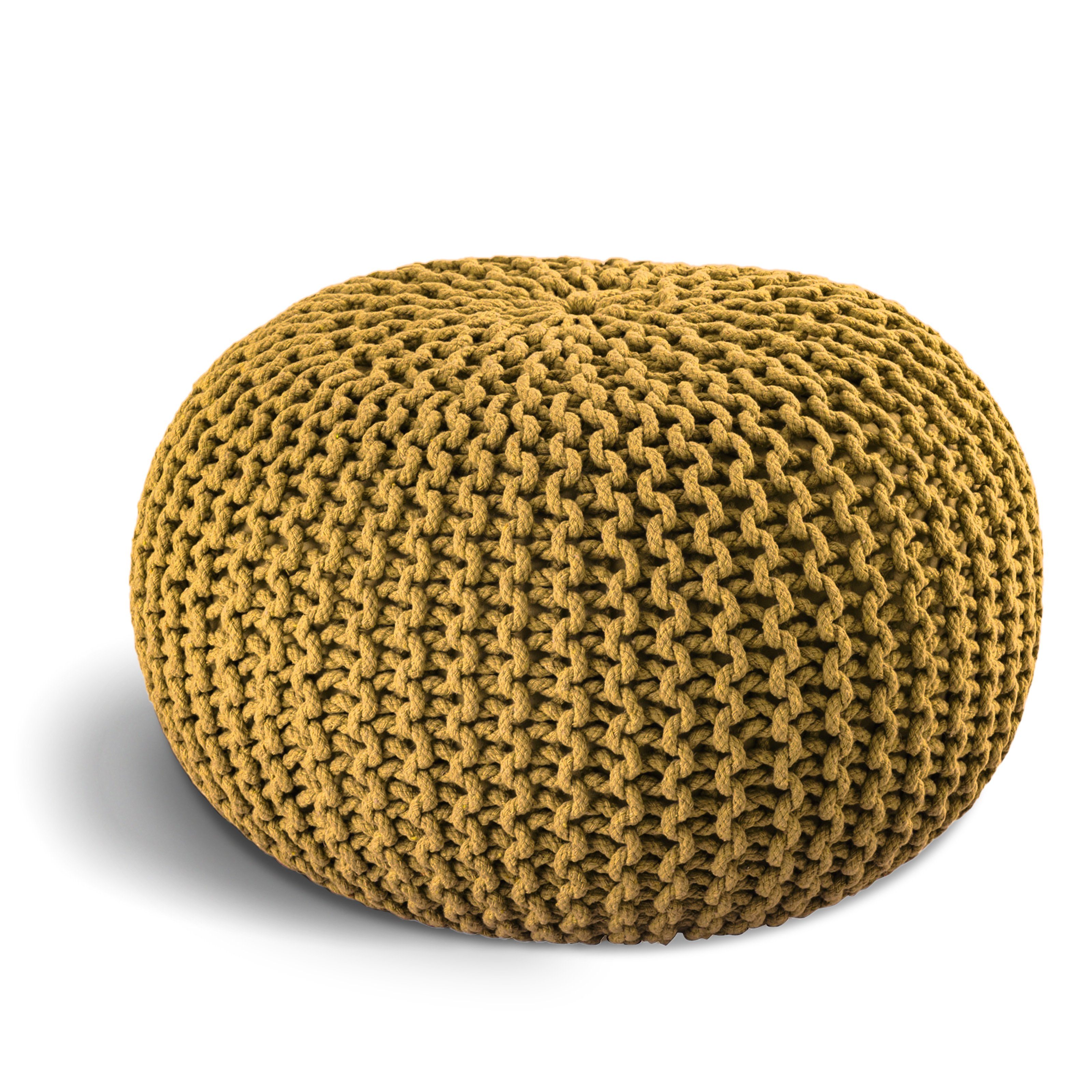 ELYFLAIR Pouf ELYFLAIR® Handgestrickter Pouf aus günstig online kaufen