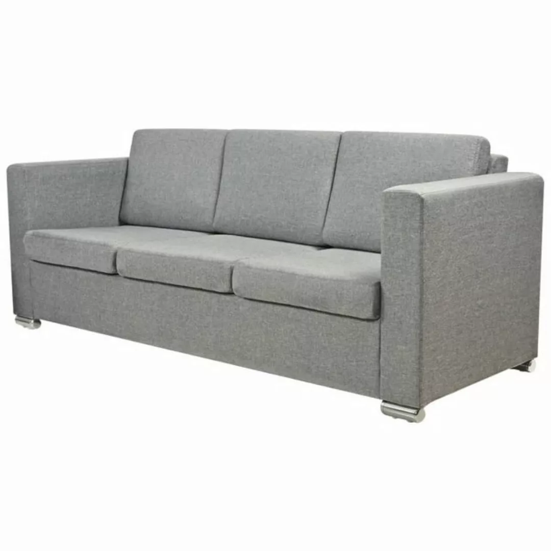 3-sitzer Sofa Stoff Hellgrau günstig online kaufen