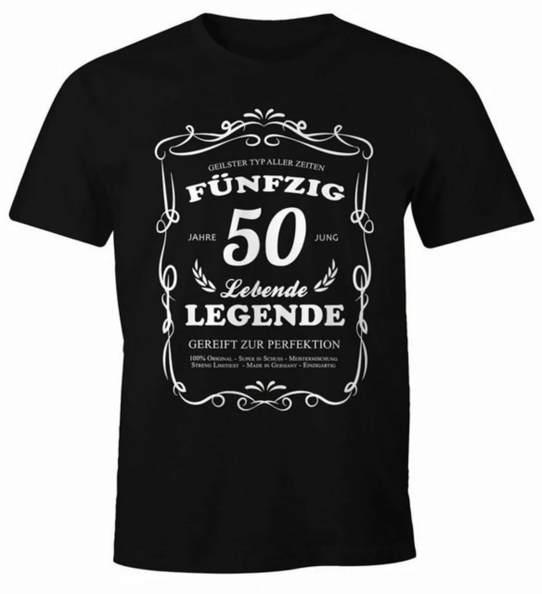 MoonWorks Print-Shirt Herren Geschenk T-Shirt Geburtstag 30-90 Jahre Lebend günstig online kaufen