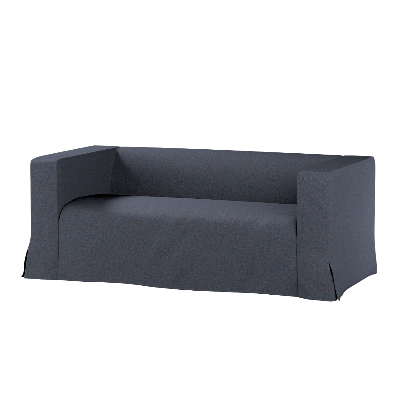 Bezug für Klippan 2-Sitzer Sofa, lang mit Kellerfalte, dunkelblau, Klippan günstig online kaufen