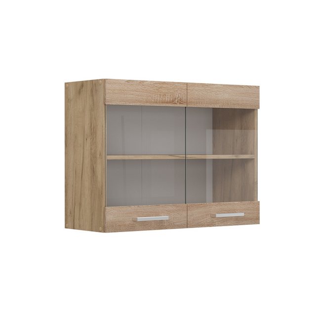 Vicco Glashängeschrank R-Line, Sonoma/Goldkraft Eiche, 80 cm günstig online kaufen