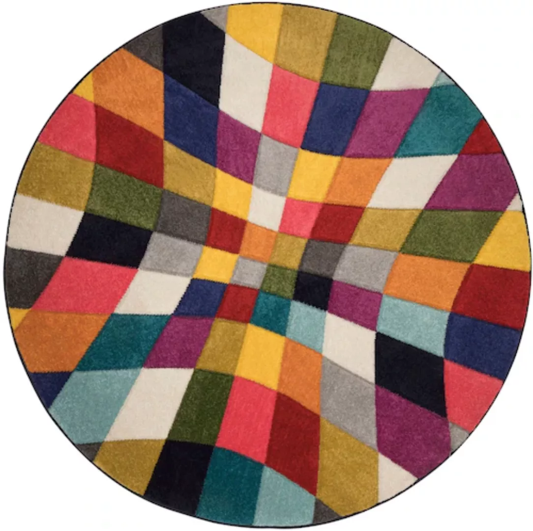 FLAIR RUGS Teppich »Rhumba«, rund, fußbodenheizungsgeeignet, geometrisches günstig online kaufen