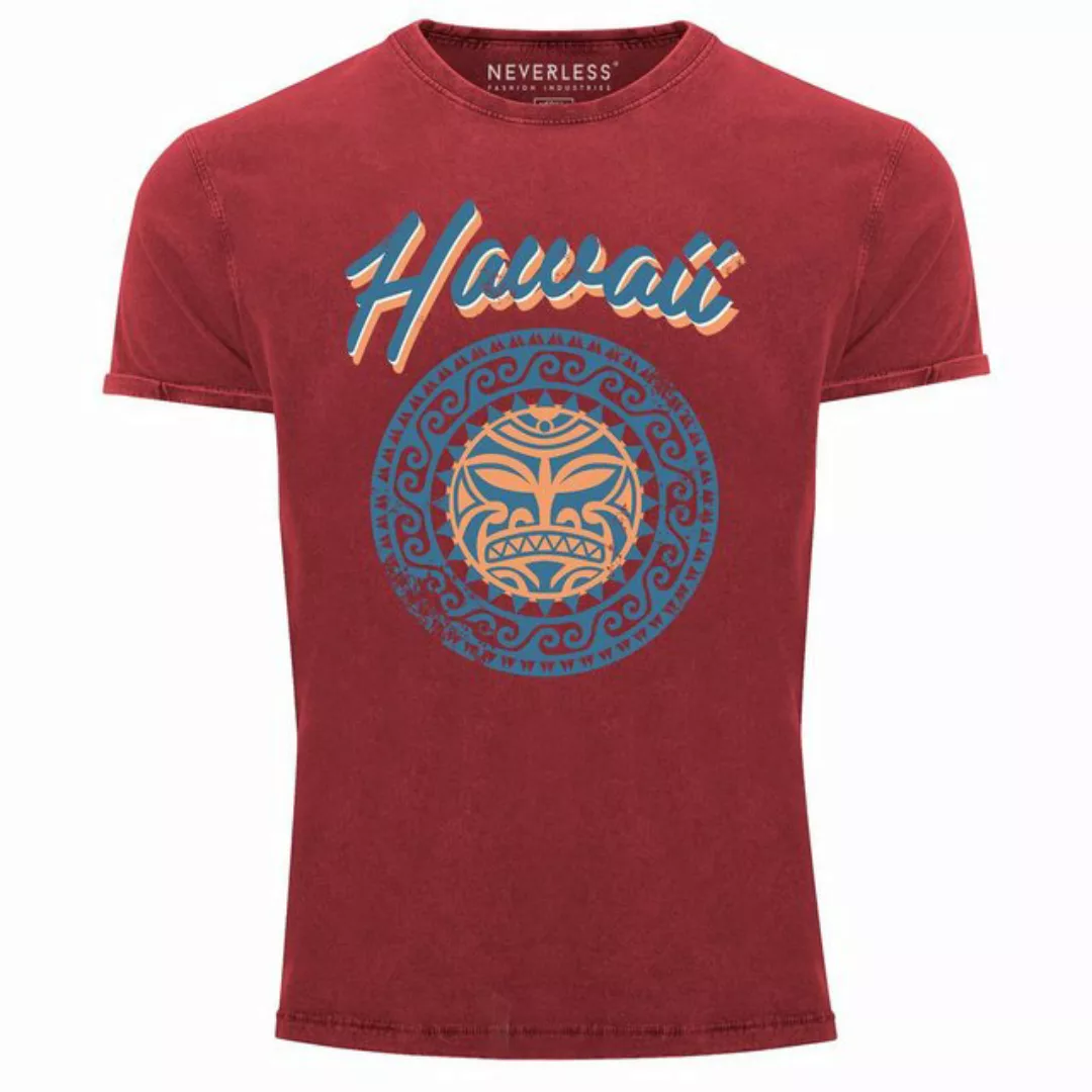 Neverless Print-Shirt Herren T-Shirt Hawaii Tattoo Tribal Maui Ethno Style günstig online kaufen