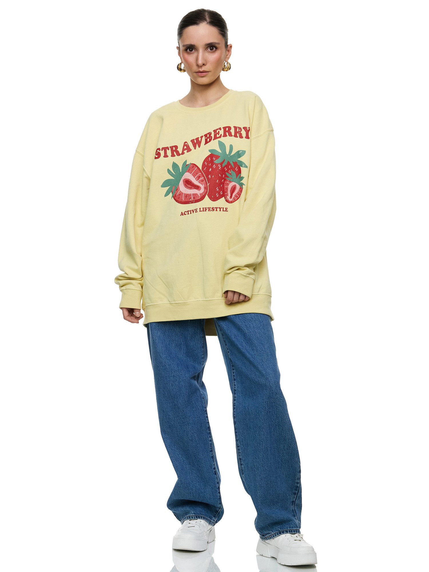 Worldclassca Sweatshirt Worldclassca Oversized Sweatshirt Print günstig online kaufen