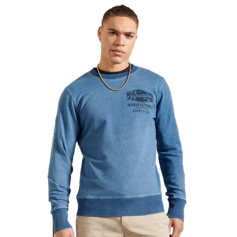 Superdry Vintage Indigo Sweatshirt S Indigo Bleached Wash günstig online kaufen