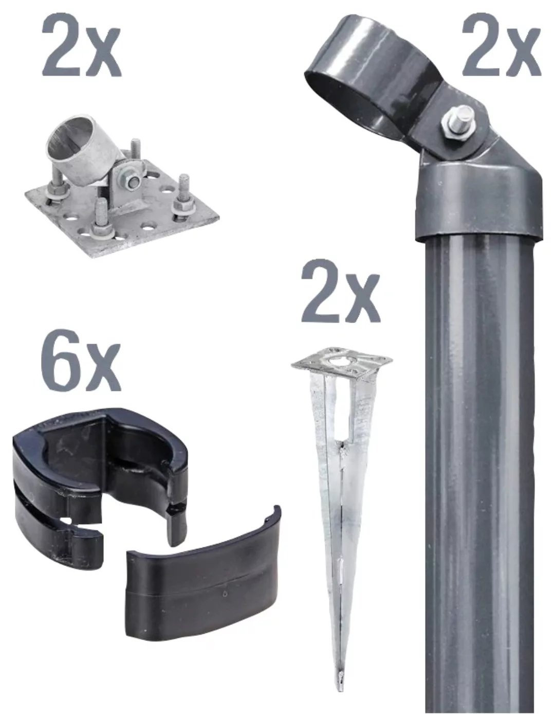 Alberts Eckpfosten "Fix-Clip Pro", für Maschendrahthöhe 153 cm, zum Aufschr günstig online kaufen