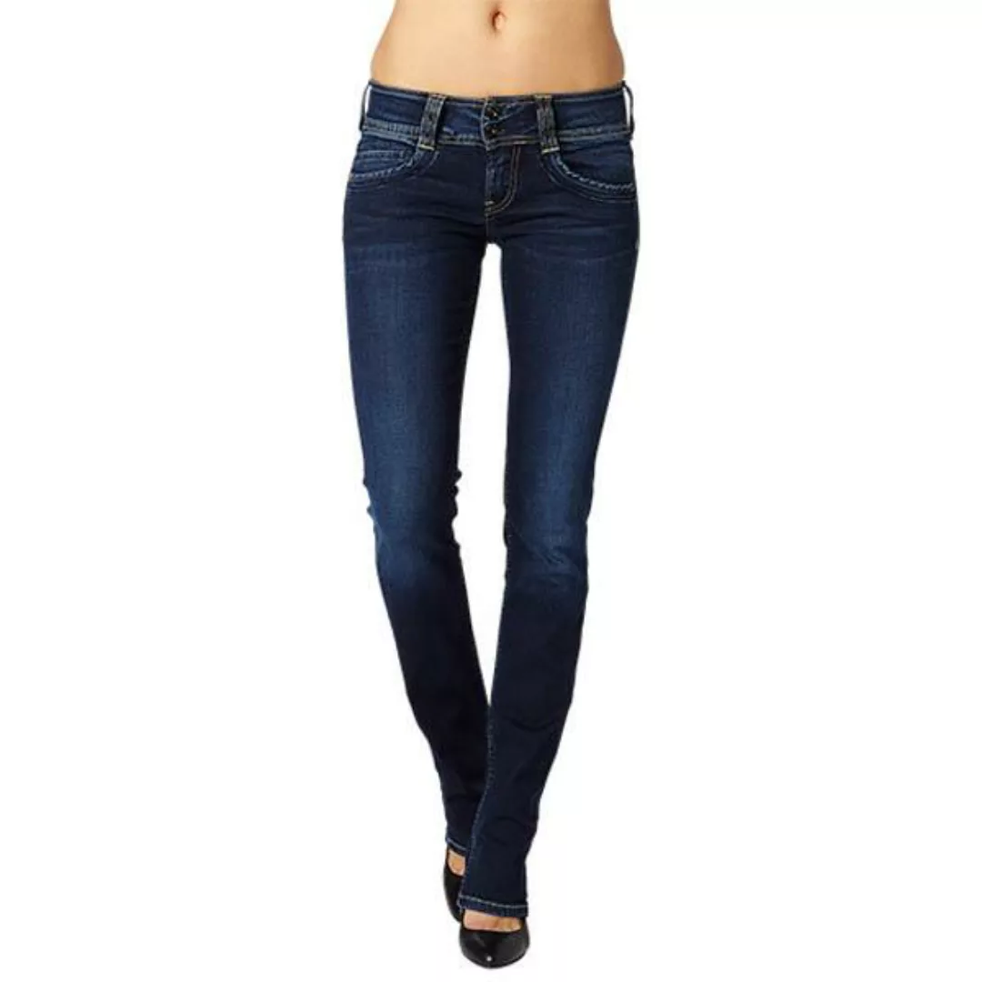 Pepe Jeans Damen Jeans Gen - Regular Fit - Mid Blue günstig online kaufen