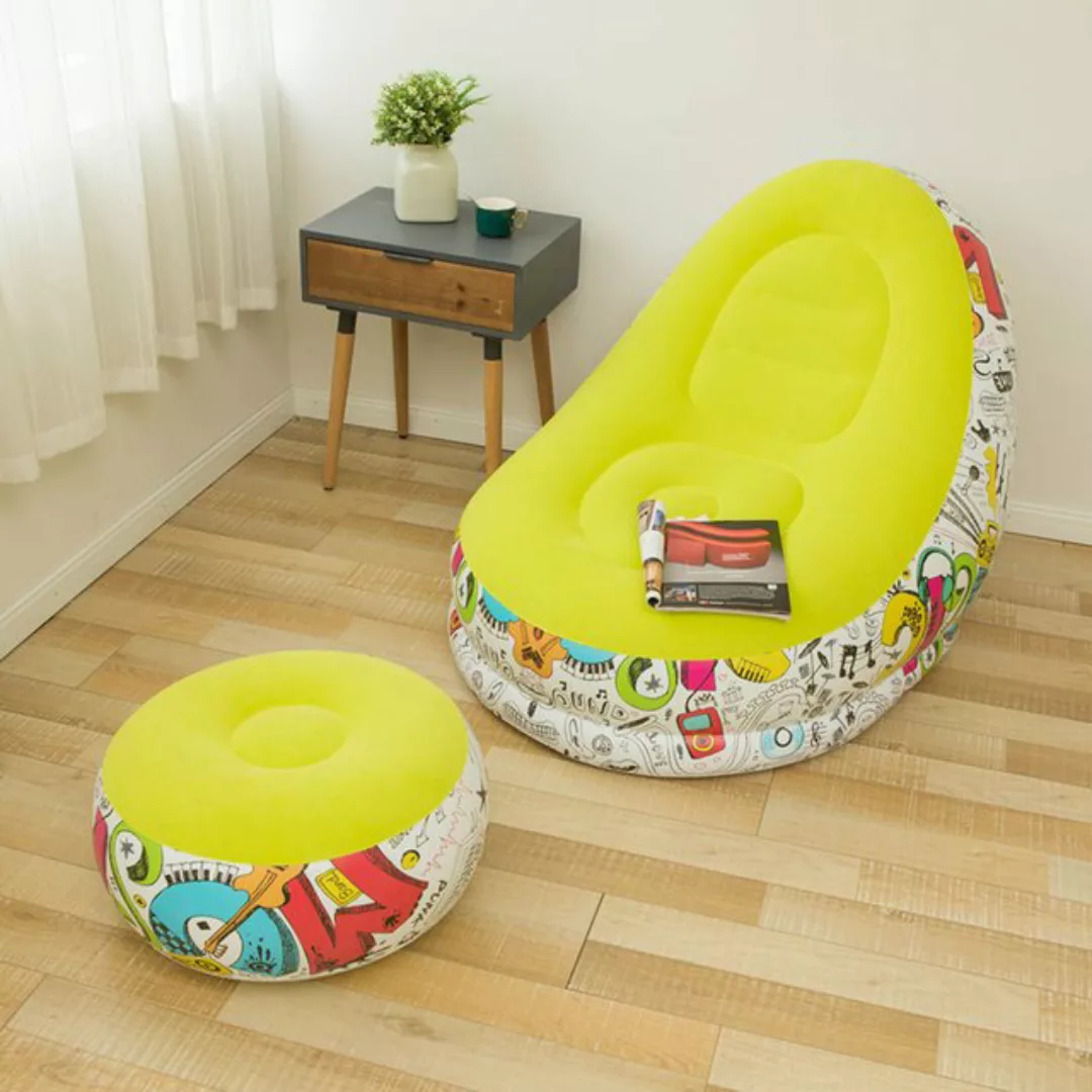 Coonoor Luftsessel Aufblasbares Sofa, Aufblasbarer Sessel mit Fußhocker, Se günstig online kaufen