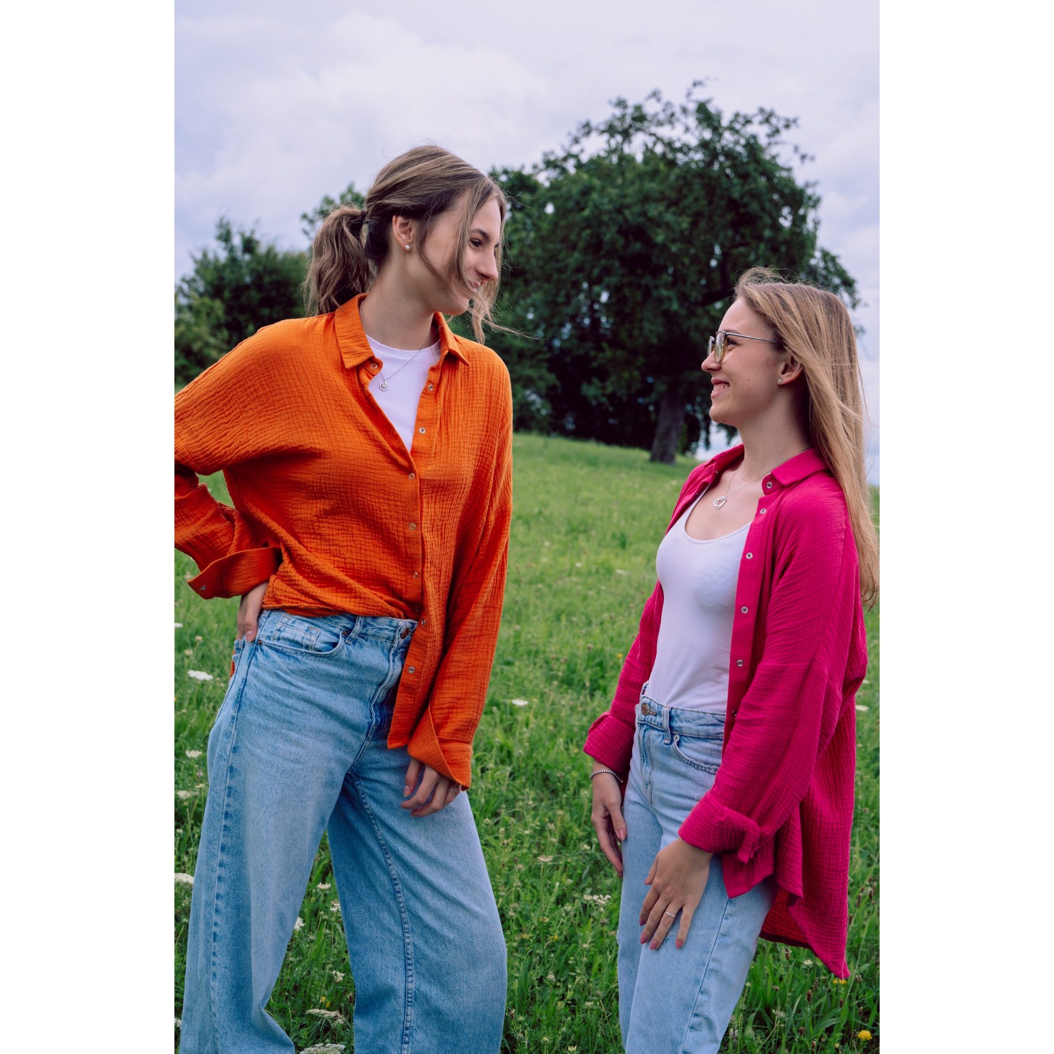 hutch&putch Langarmbluse Musselin Oversize Bluse - günstig online kaufen