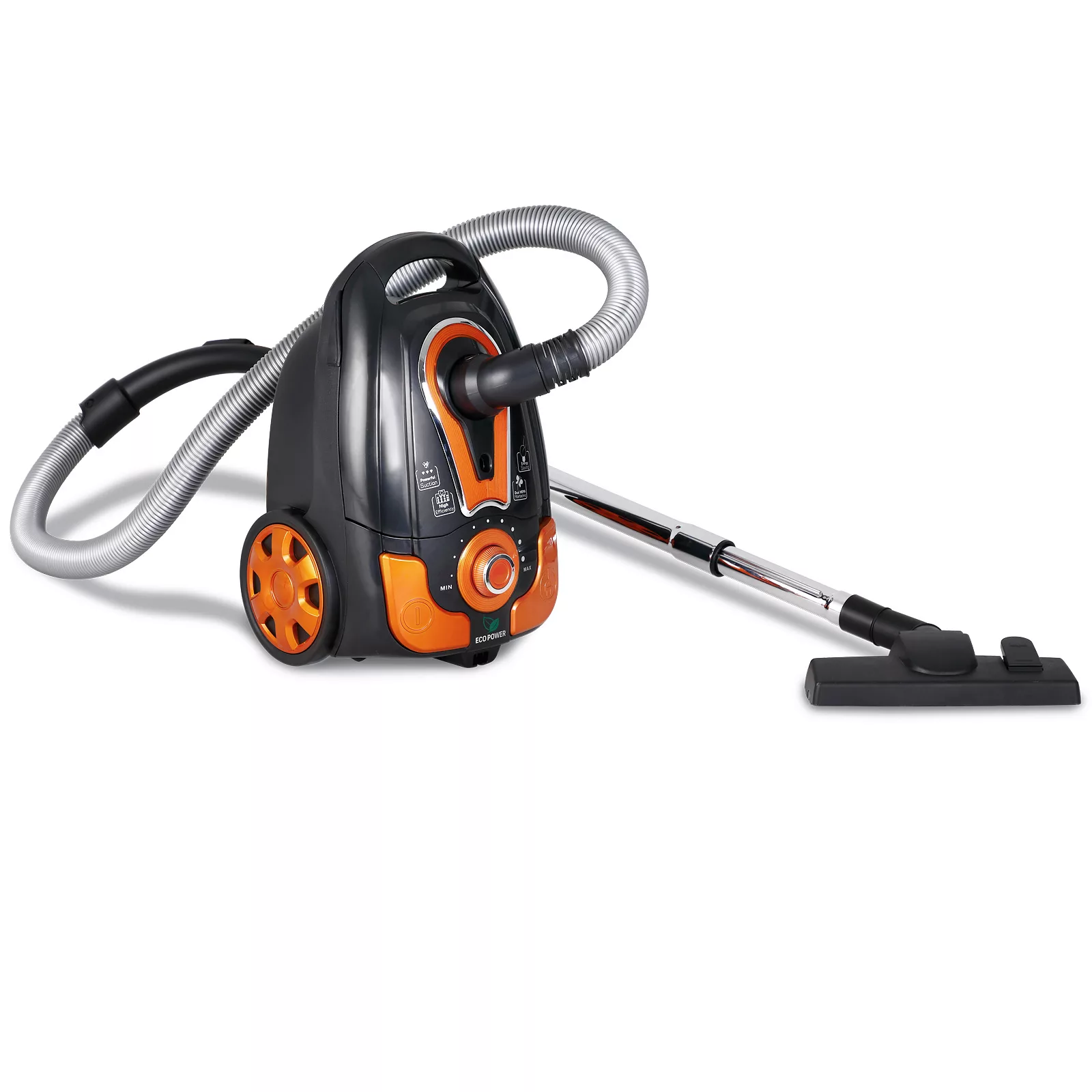 Staubsauger Schwarz/Orange mit Beutel 900W günstig online kaufen