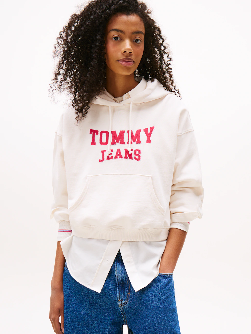 Tommy Jeans Kapuzensweatshirt "TJW BXY CRP VARSITY HOODIE" günstig online kaufen