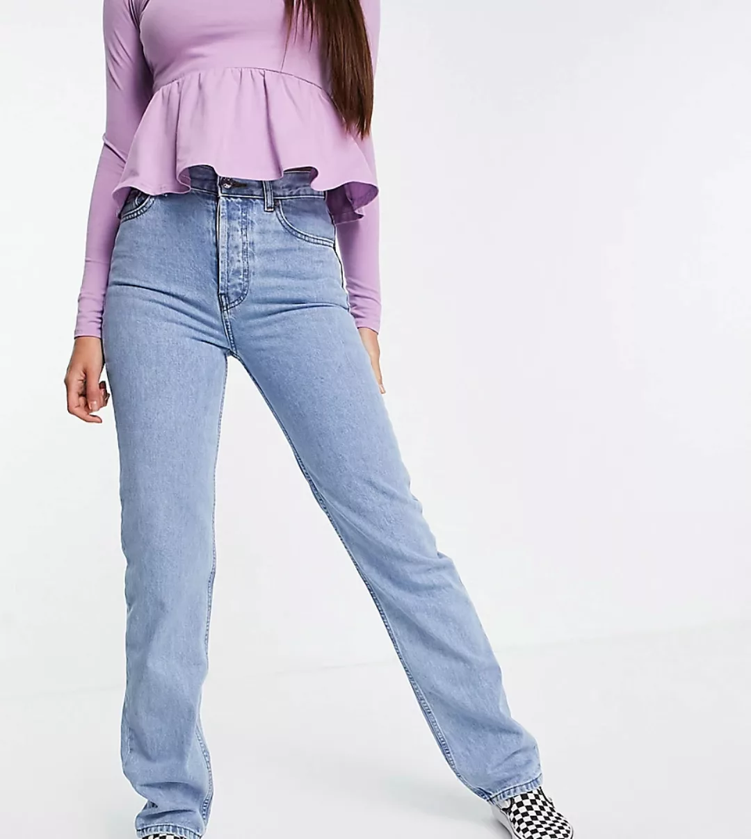 ASOS DESIGN Tall – Gerade geschnittene Jeans im Stil der 90er mit halbhohem günstig online kaufen