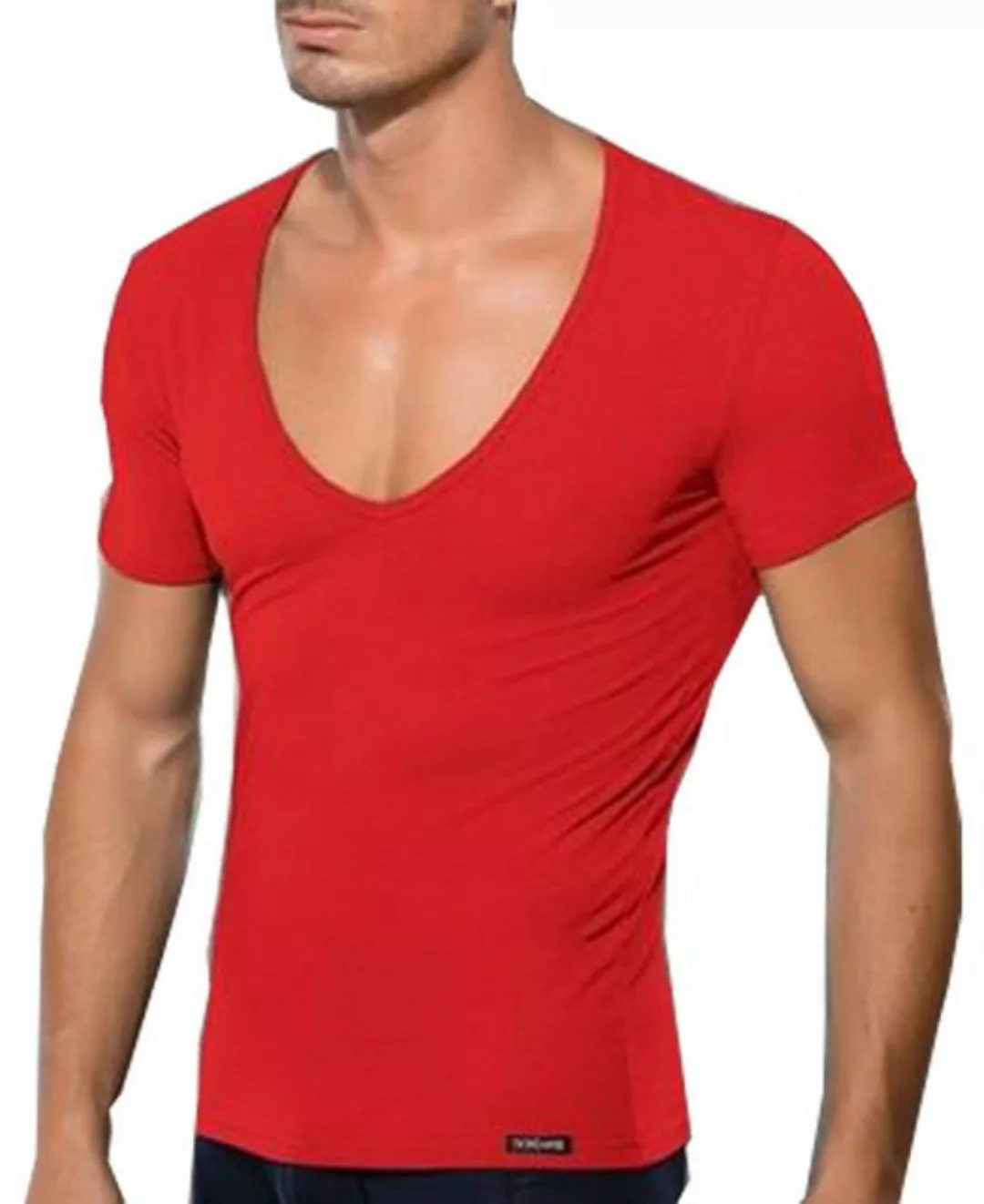 DOREANSE V-Shirt Deep V-Shirt Strech, Slimm, Baumwolle, Deep V Schnitt, Tie günstig online kaufen