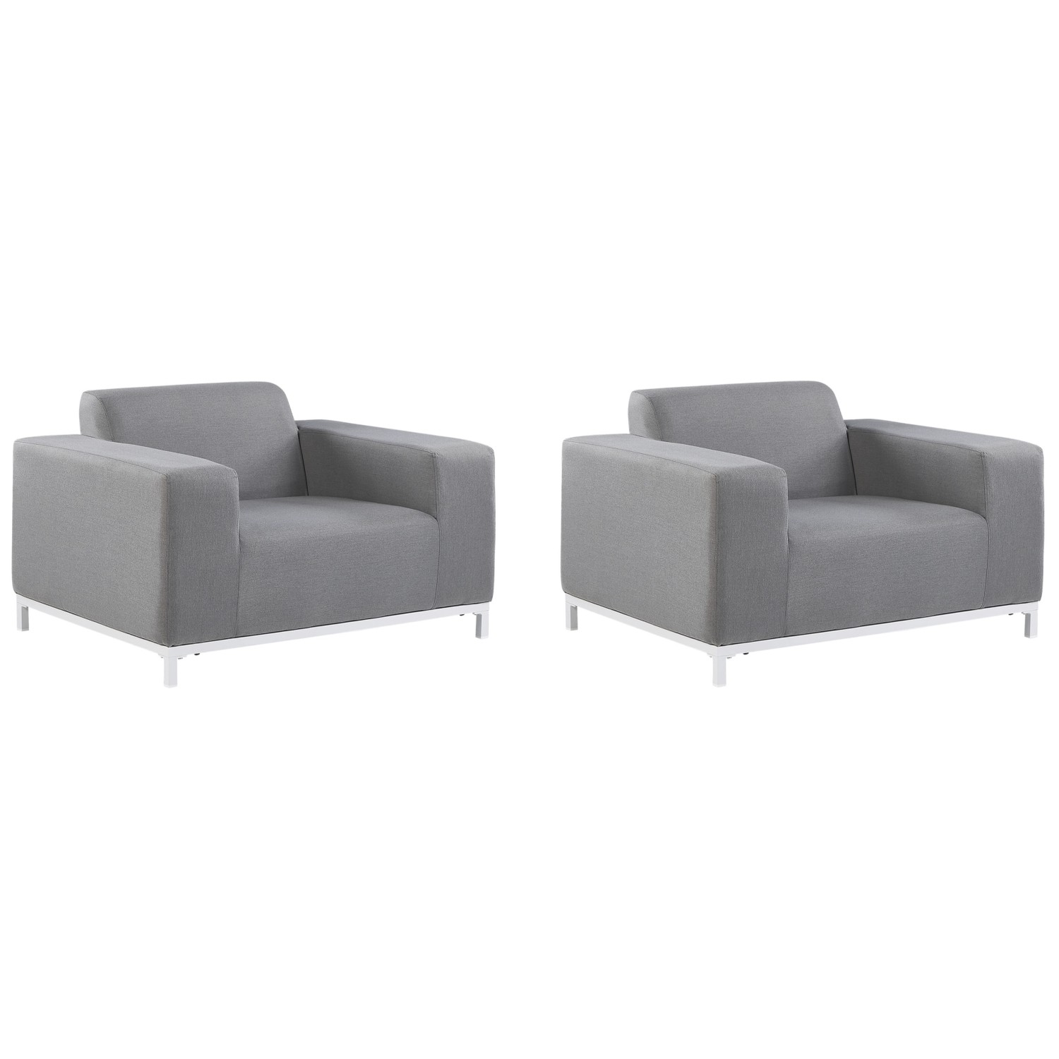 Beliani Sessel Grau Weiss 84x105x68 günstig online kaufen