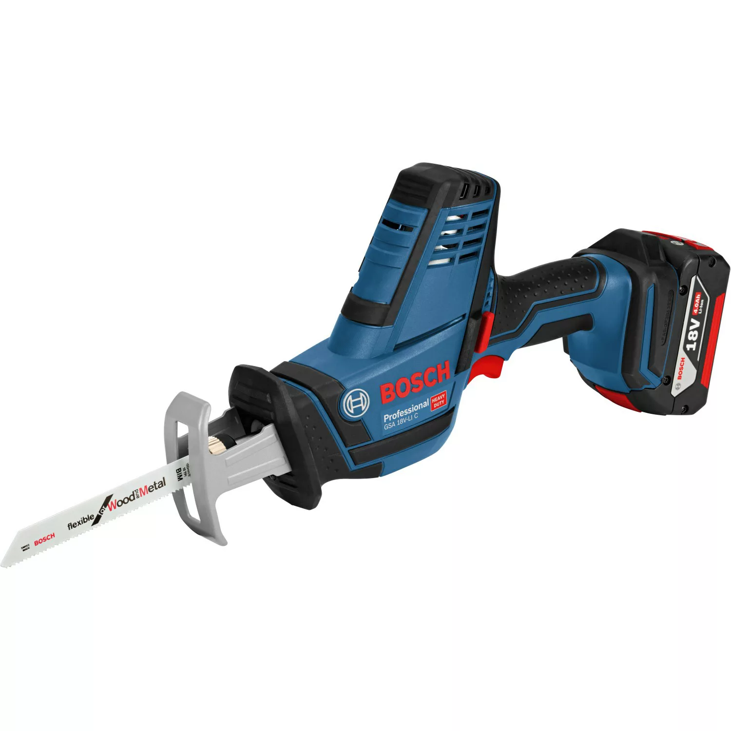 Bosch Professional Akku-Säbelsäge GSA 18 V-Li 2 x 4 Ah günstig online kaufen