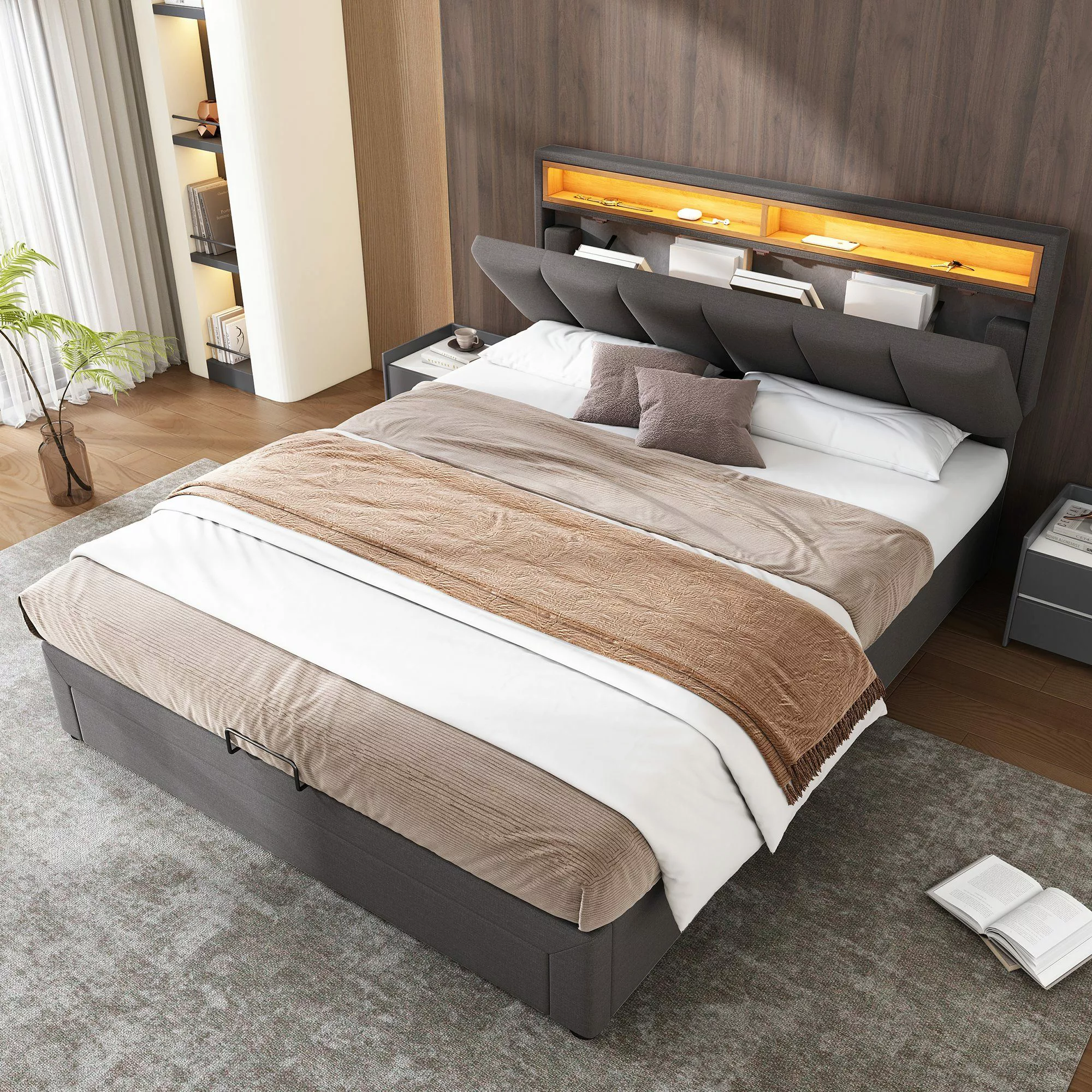 REDOM Polsterbett Doppelbett Bett Stauraumbett Jugendbett günstig online kaufen