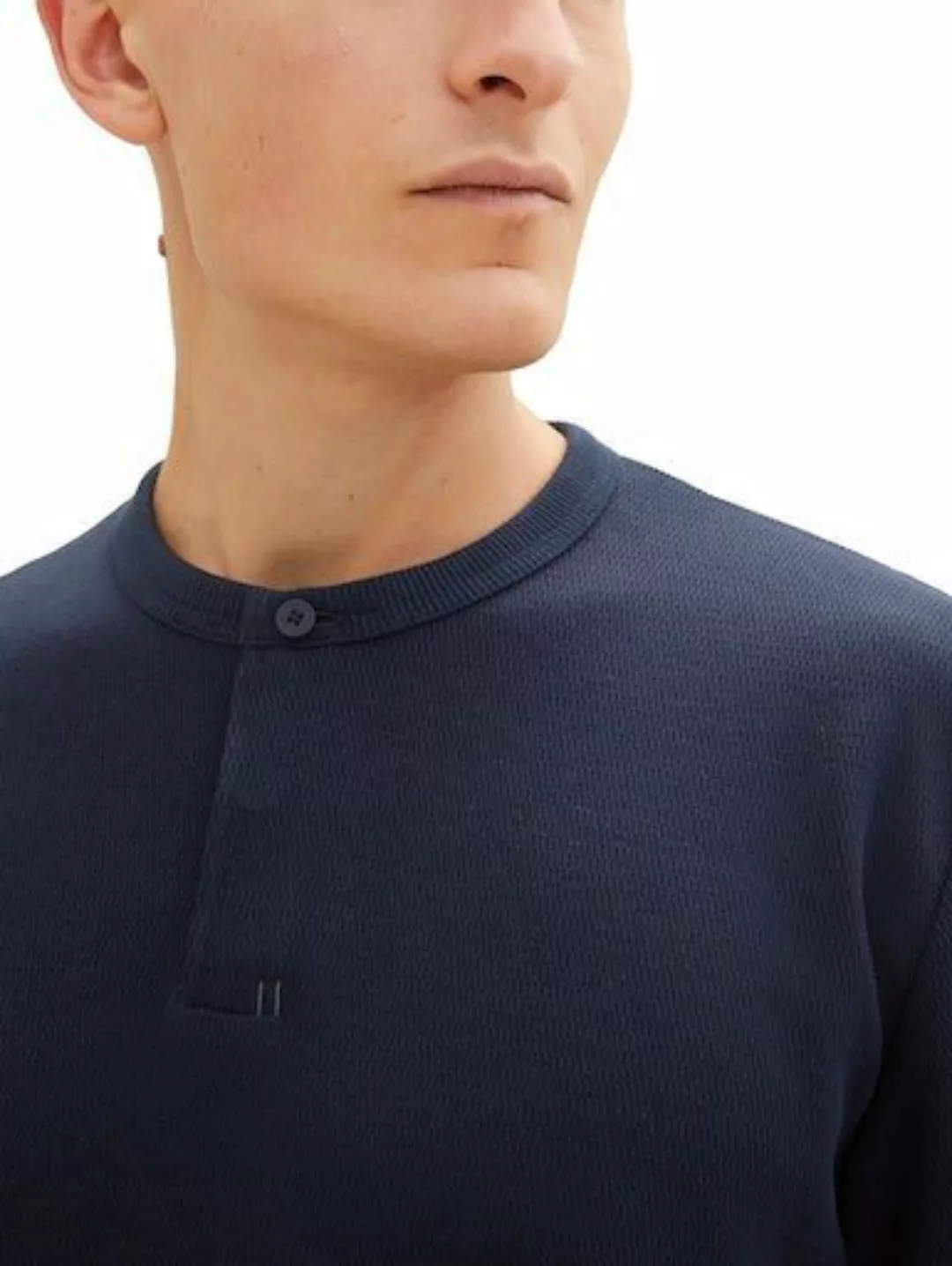 TOM TAILOR Langarmshirt aus strukturiertem Gewebe günstig online kaufen