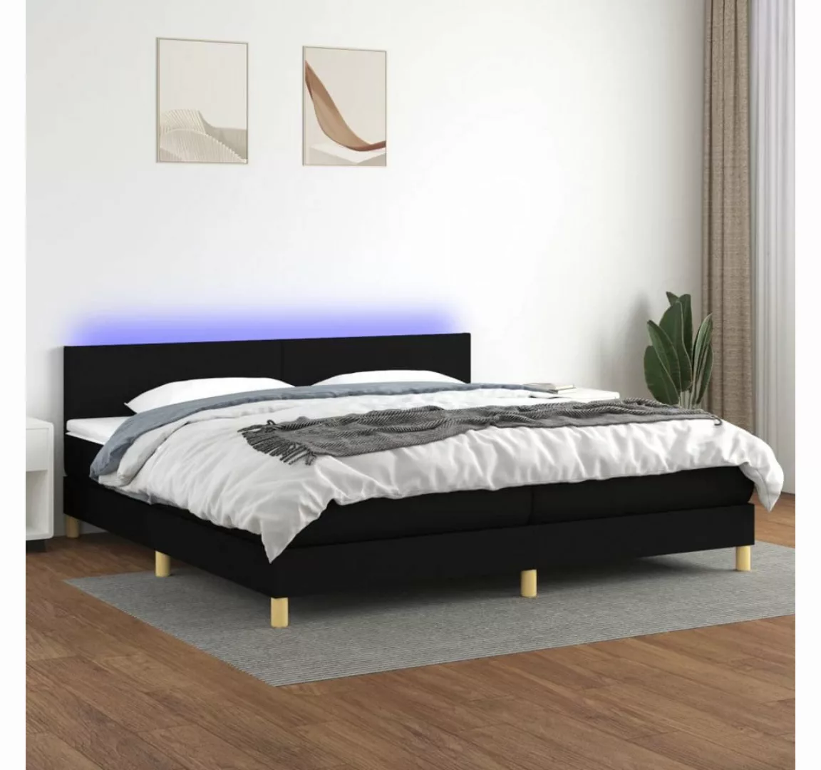 vidaXL Boxspringbett Bett Boxspringbett komplett mit Matratze & LED Stoff ( günstig online kaufen