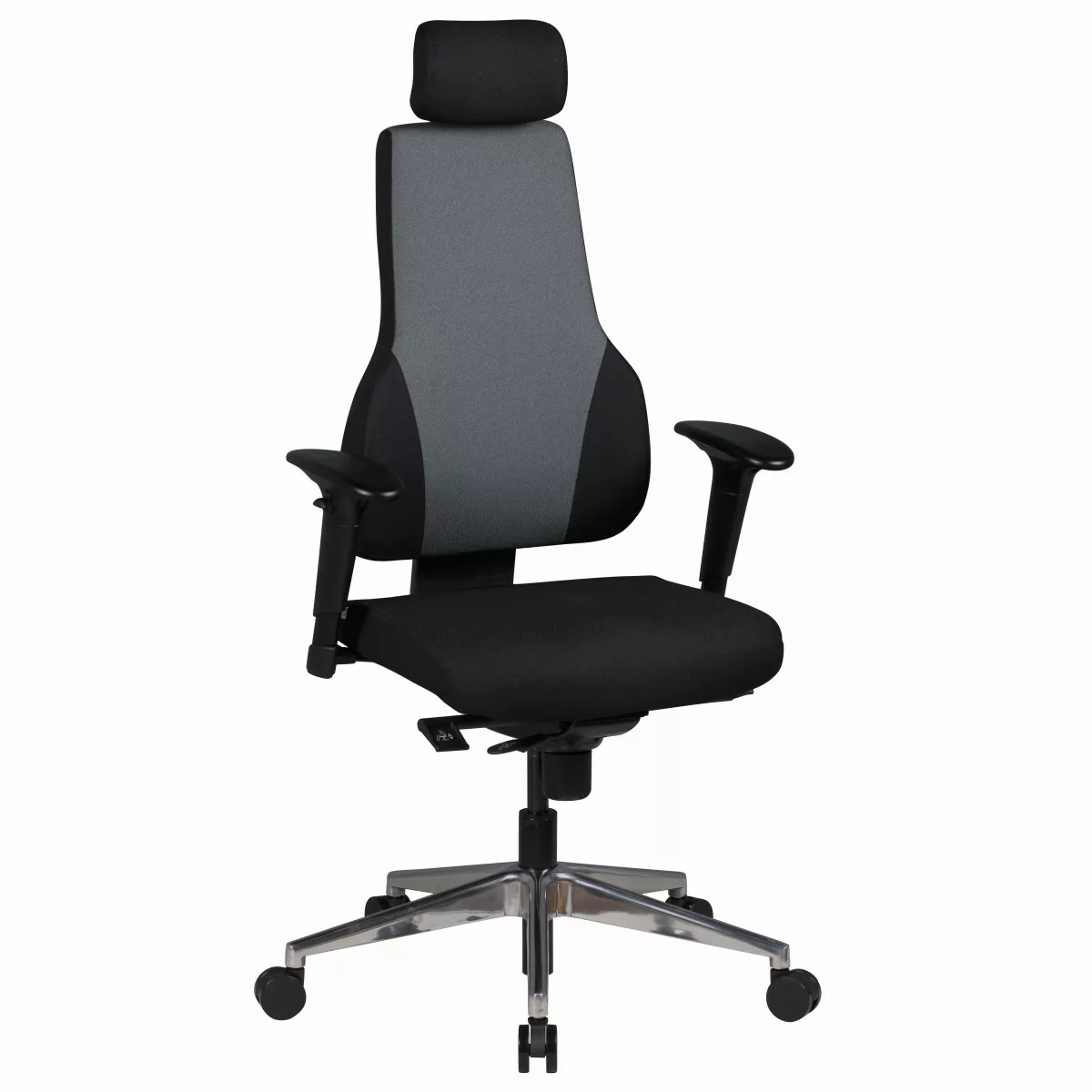 Bürostuhl QENTIN schwarz/grau Schreibtischstuhl Stoffbezug Chefsessel Drehs günstig online kaufen