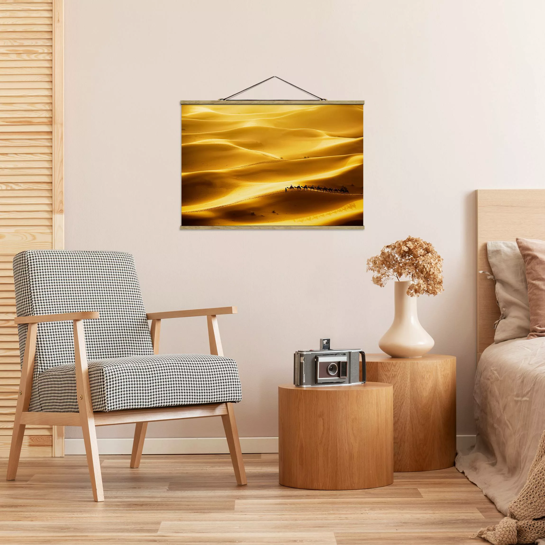 Stoffbild Landschaft mit Posterleisten - Querformat Golden Dunes günstig online kaufen