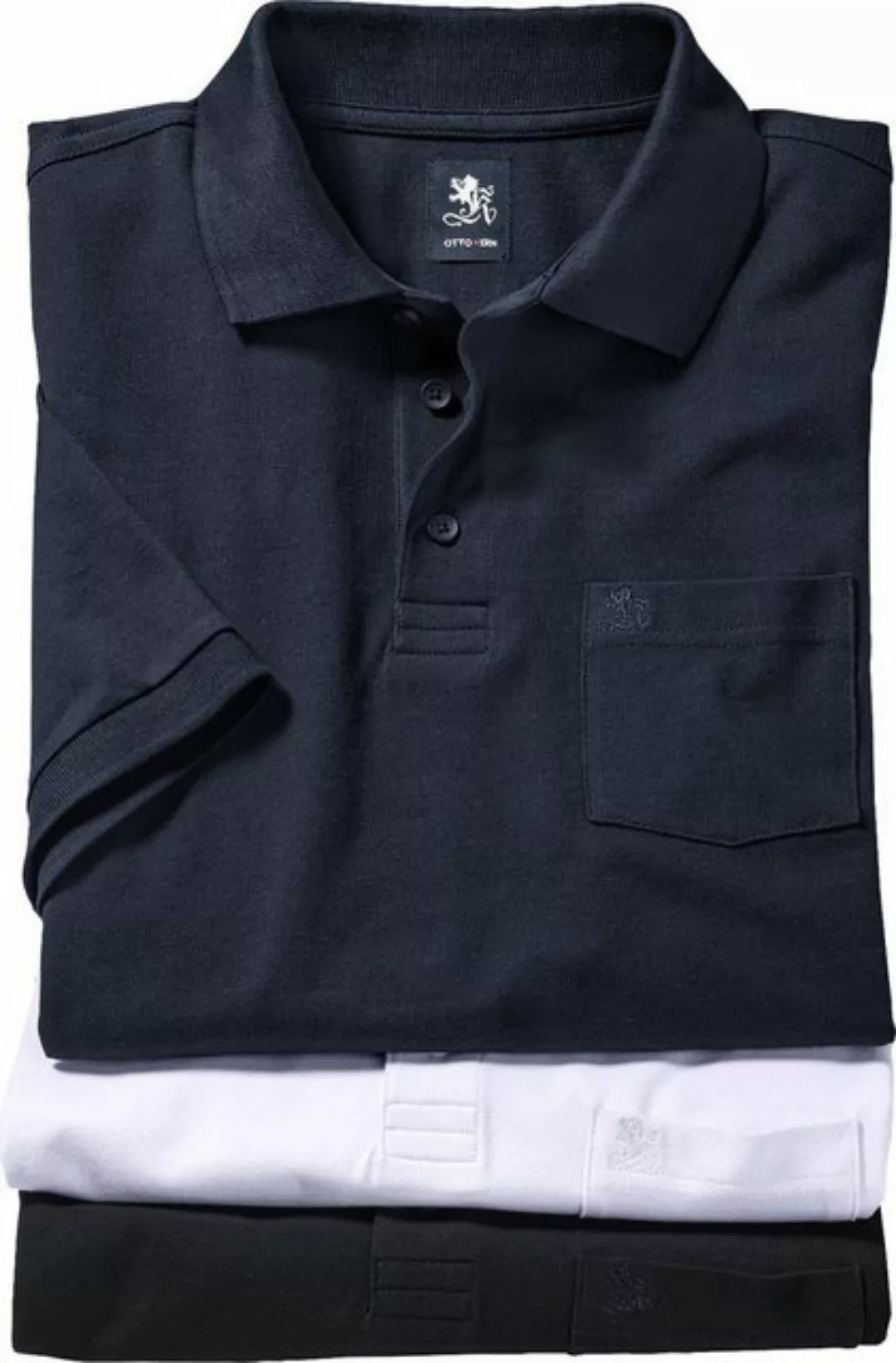 Otto Kern Poloshirt (Packung, 3er-Pack) aus reiner Baumwolle günstig online kaufen