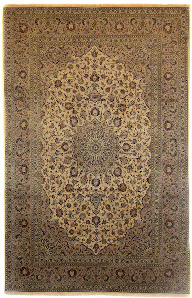 morgenland Wollteppich »Keshan Medaillon Marrone chiaro 347 x 246 cm«, rech günstig online kaufen