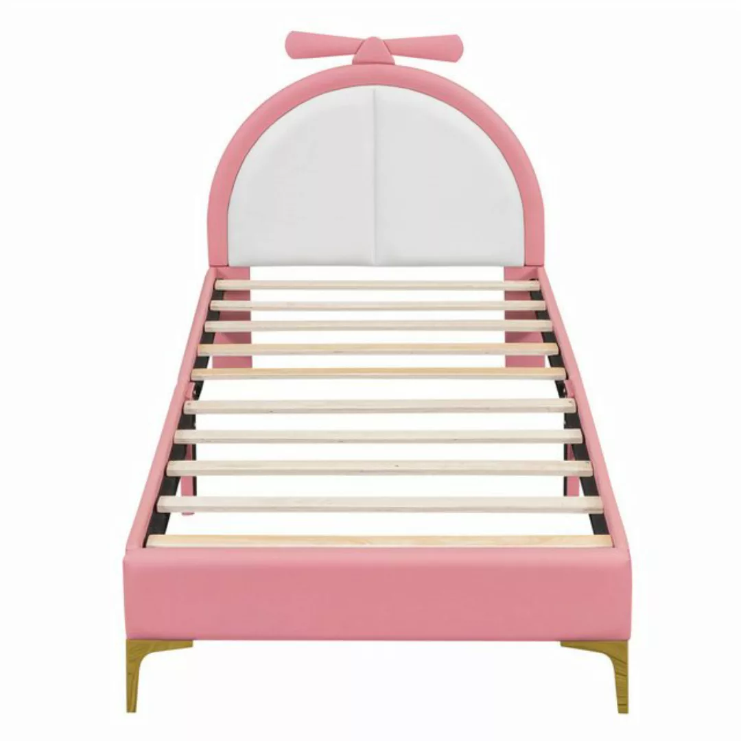 autolock Kinderbett 90*200cm gepolstertes Bett, rosa Look, stilvoll und ein günstig online kaufen