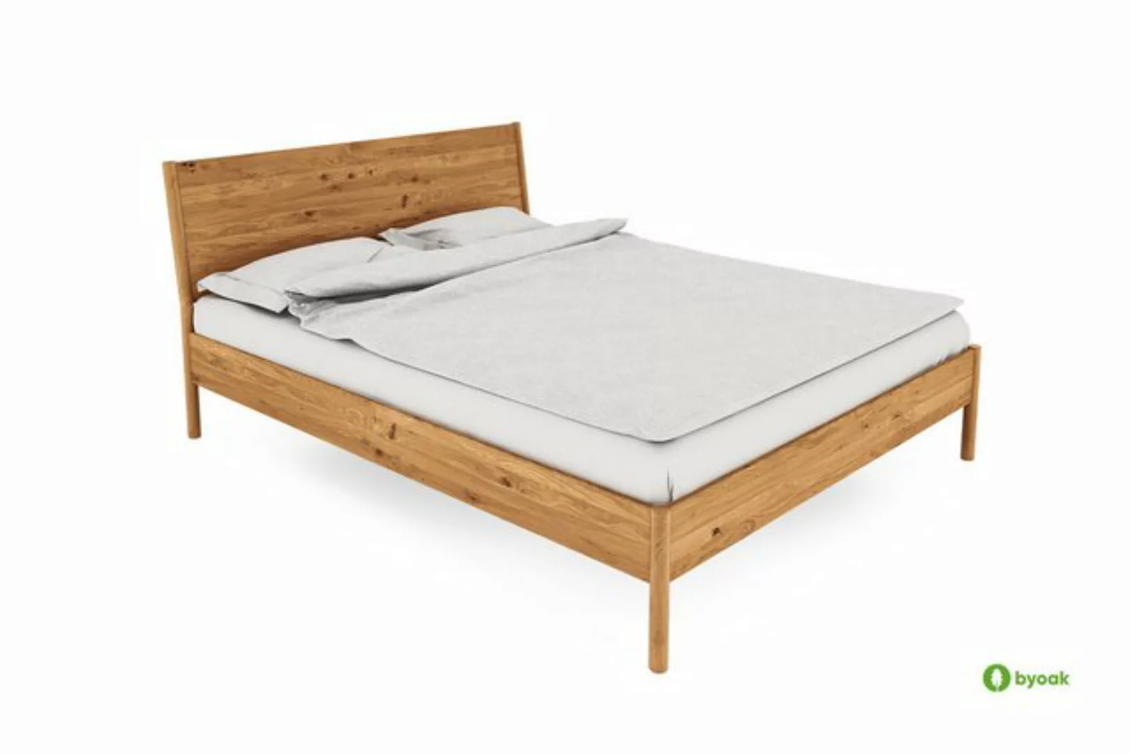 byoak Bett POLA mit Holzkopfteil, Naturgeölt günstig online kaufen