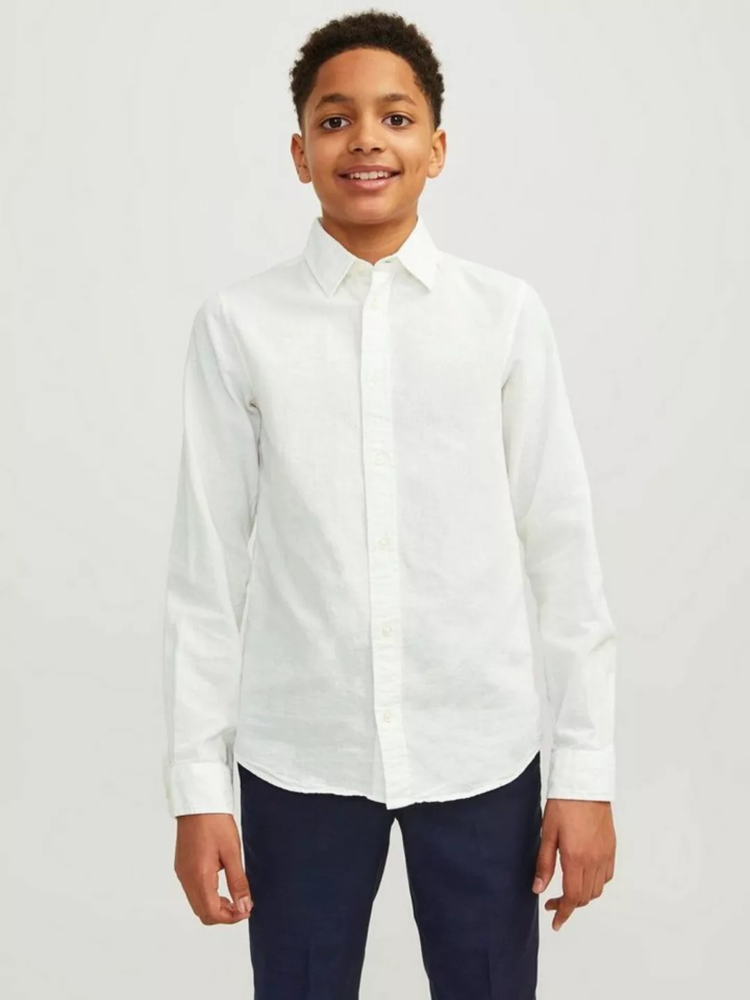 Jack & Jones Junior Langarmhemd JJELINEN BLEND SHIRT LS SN JNR günstig online kaufen