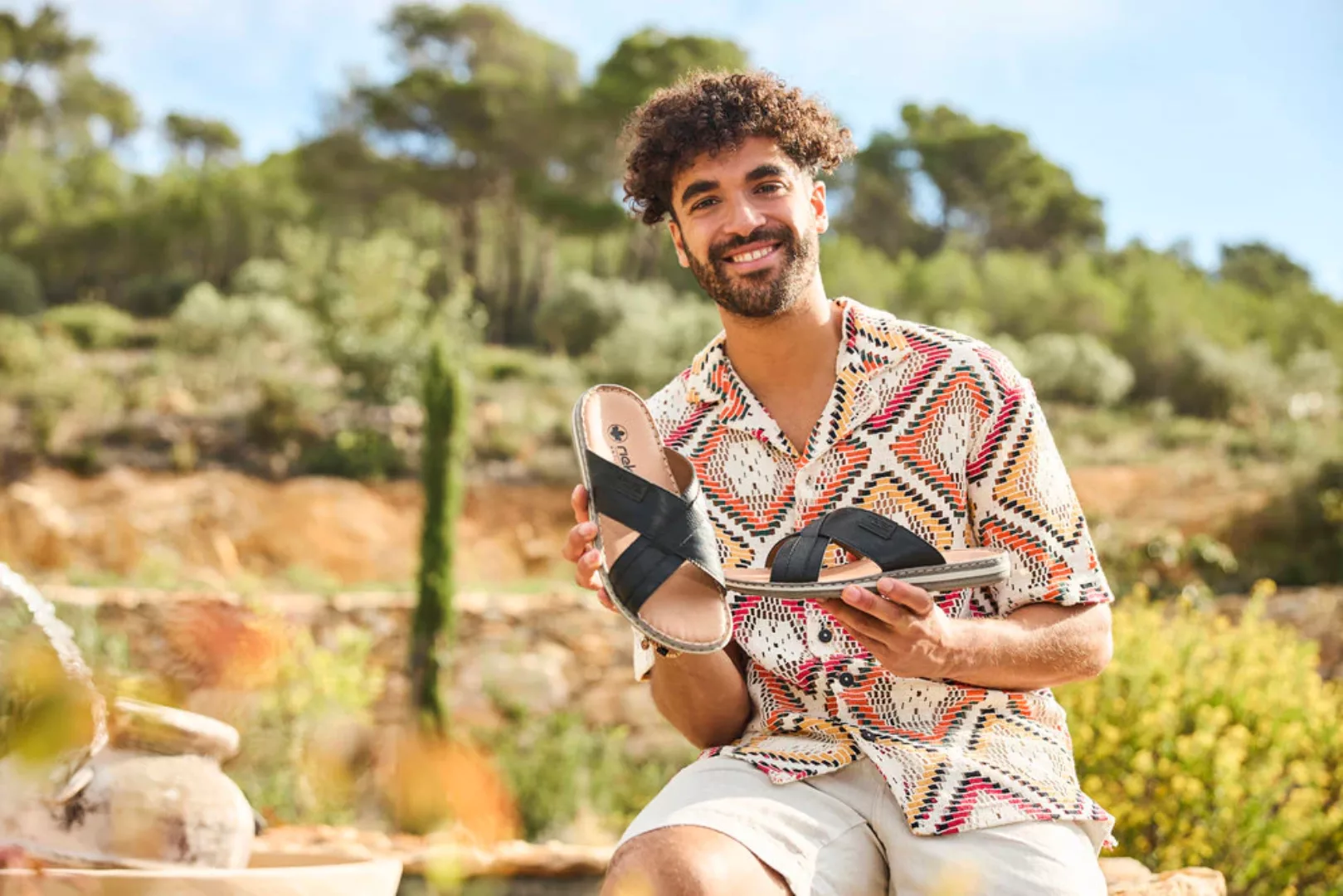 Rieker Pantolette, Sommerschuh, Strandschuh, Schlappen, Hausschuh mit Label günstig online kaufen