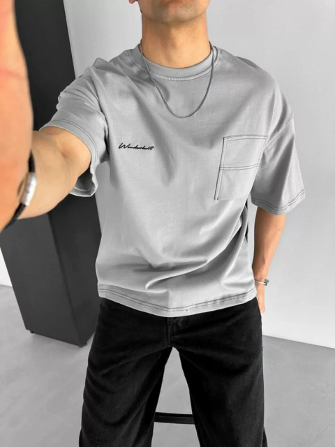 Abluka T-Shirt OVERSIZE POCKET T-SHIRT günstig online kaufen