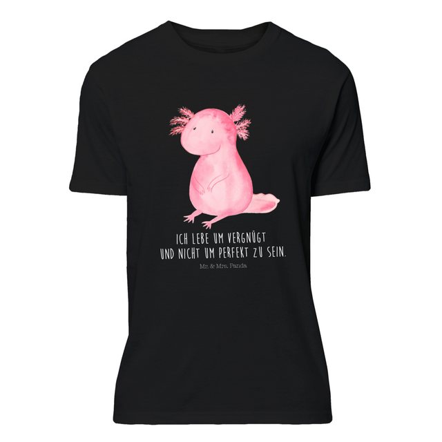 Mr. & Mrs. Panda T-Shirt Axolotl - Schwarz - Geschenk, zufrieden, Sprüche, günstig online kaufen