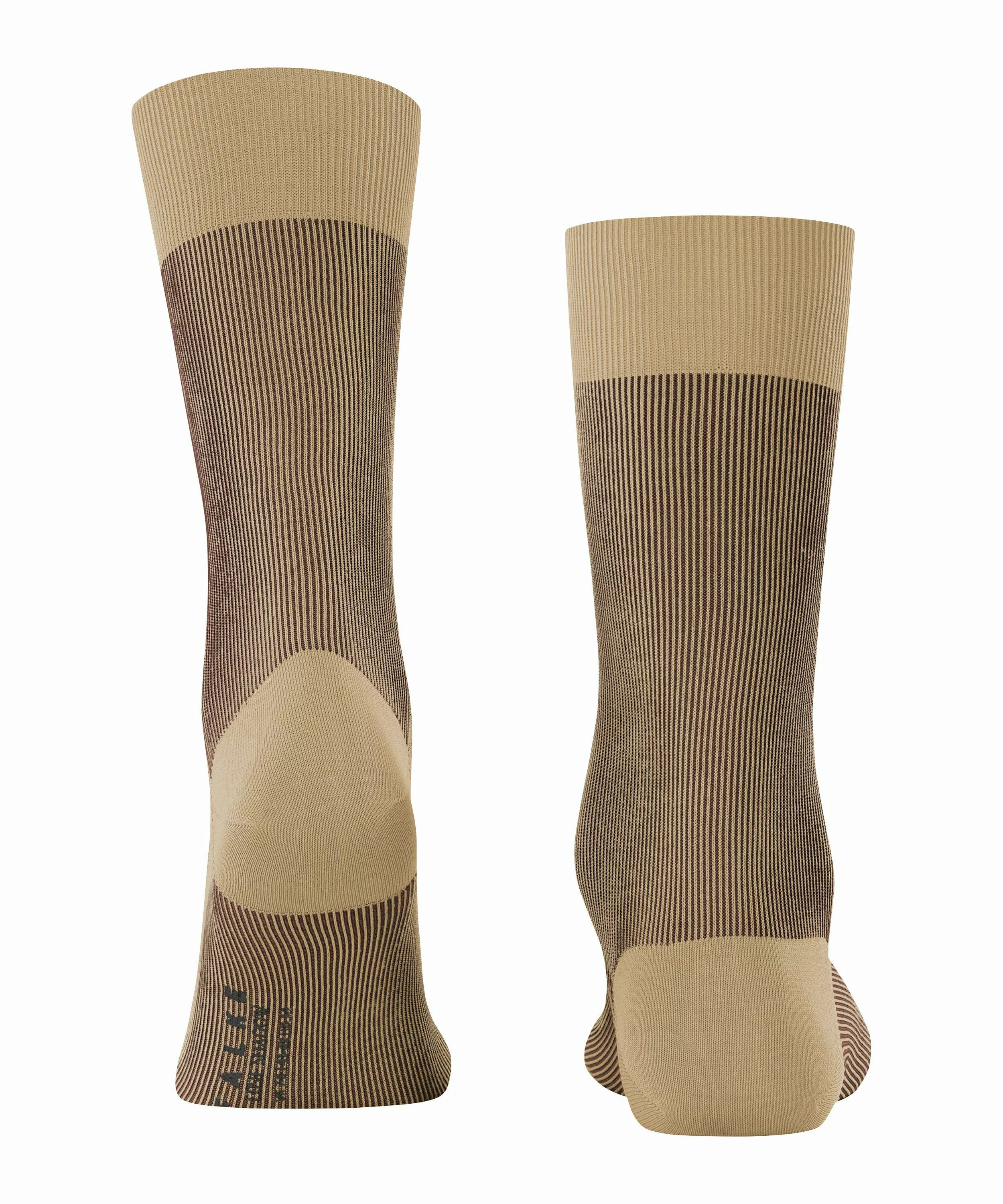 FALKE Fine Shadow Herren Socken, 43-44, Beige, Rippe, Baumwolle, 13141-4066 günstig online kaufen