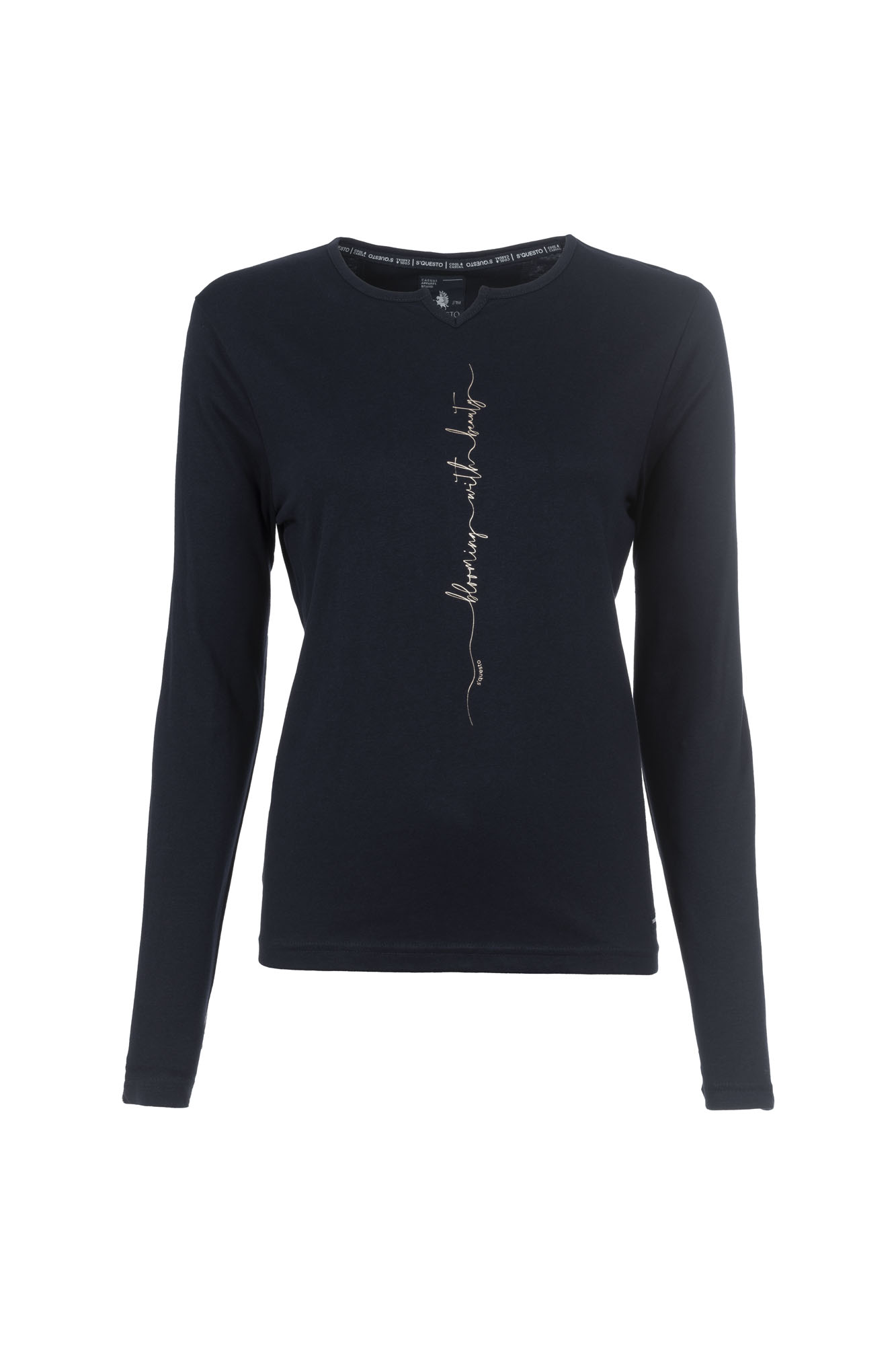Soquesto Langarmshirt OpikaSOQ navy günstig online kaufen