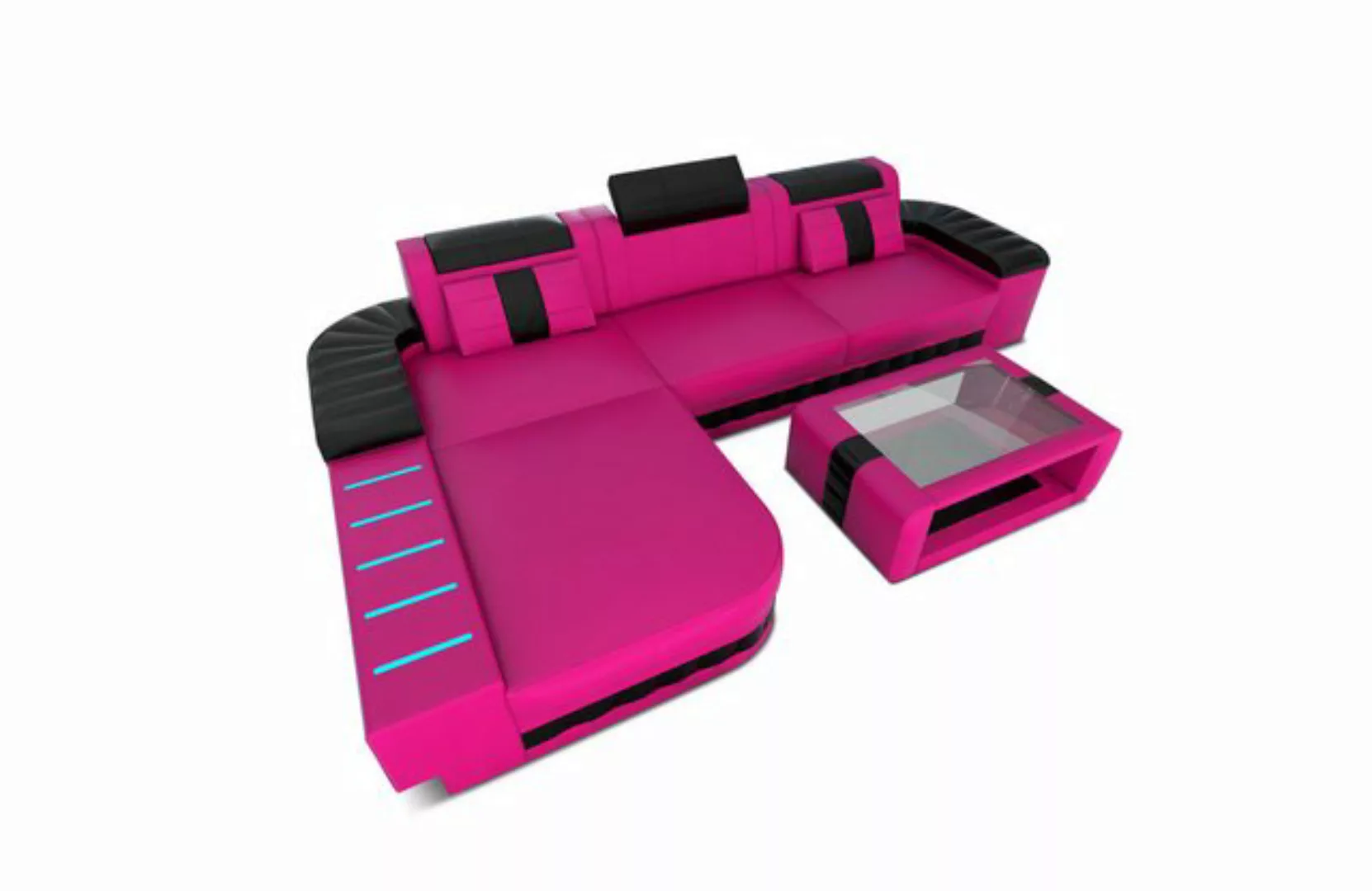 Sofa Dreams Ecksofa Ledersofa Bellagio L Form Leder Sofa Ledercouch, Couch, günstig online kaufen