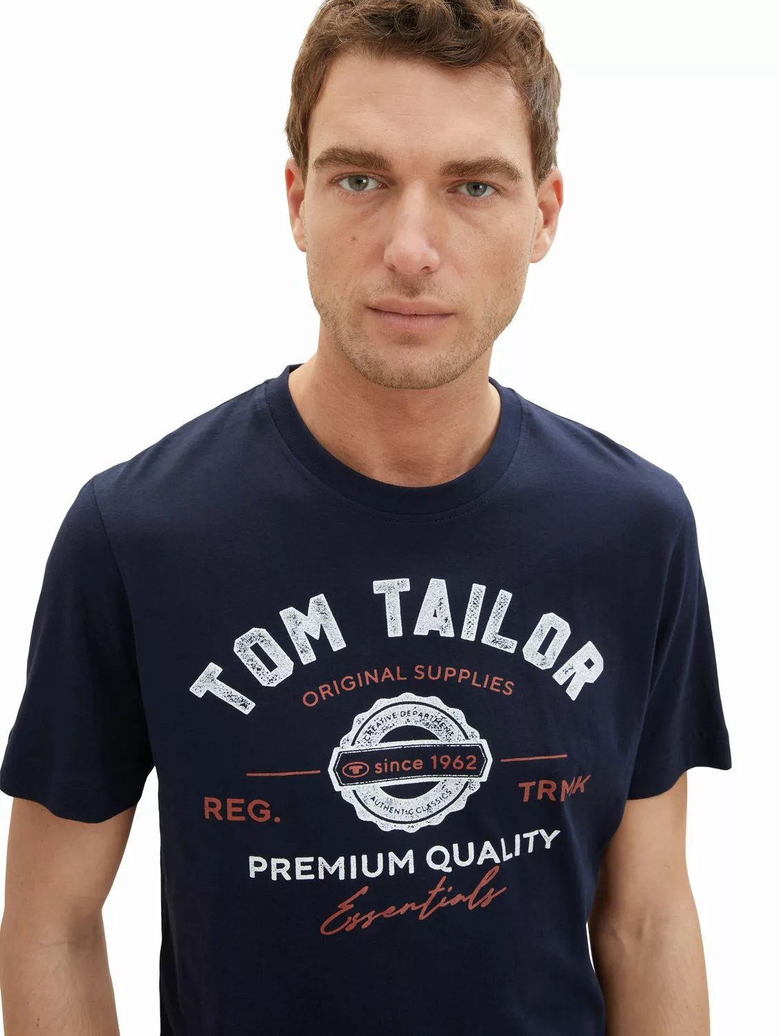 Tom Tailor Herren T-Shirt LOGO - Regular Fit günstig online kaufen