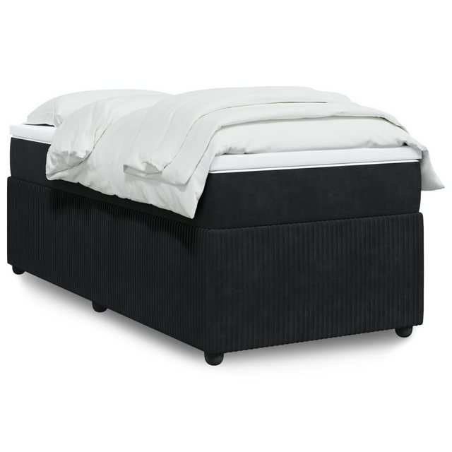 vidaXL Boxspringbett mit Matratze Schwarz 90x190 cm Samt2108189 günstig online kaufen