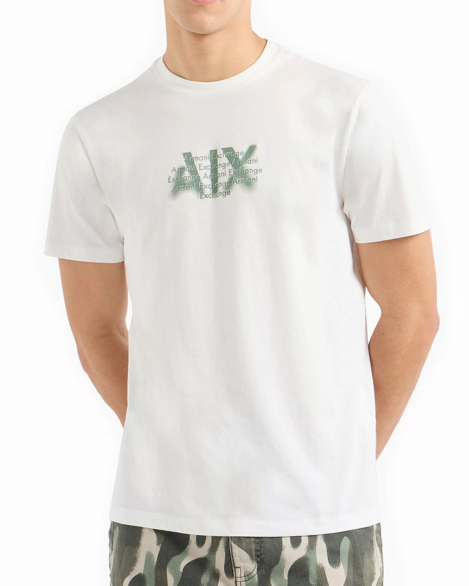 ARMANI EXCHANGE Rundhalsshirt Regular Fit Logo günstig online kaufen
