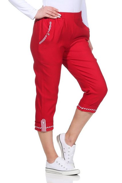 Aurela Damenmode 7/8-Hose Damen Schlupfhose maritime Sommerhose leicht & mo günstig online kaufen