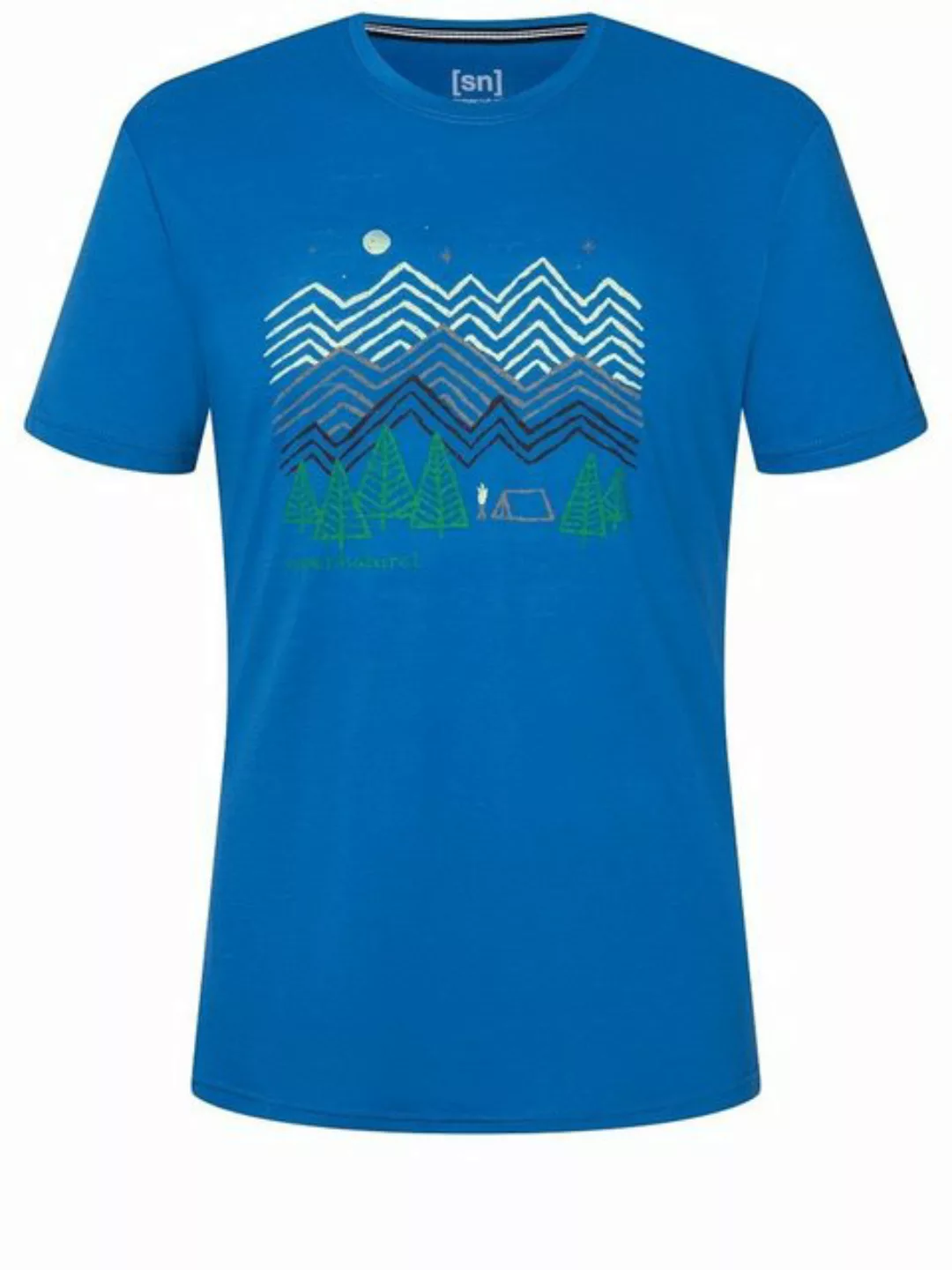 SUPER.NATURAL Print-Shirt Merino T-Shirt M CAMPING NIGHTS TEE wärmender Mer günstig online kaufen