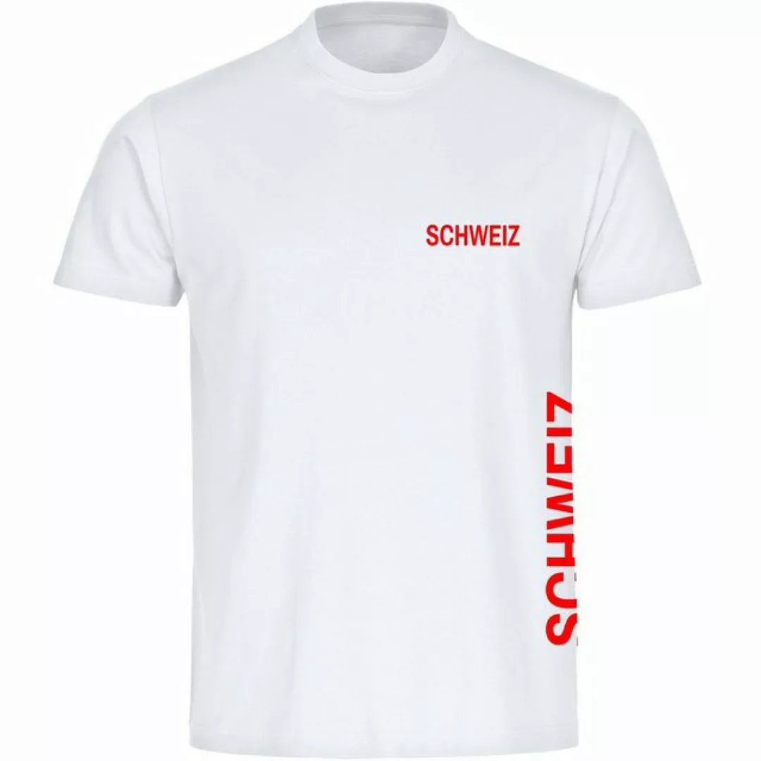 multifanshop T-Shirt Herren Schweiz - Brust & Seite - Männer günstig online kaufen