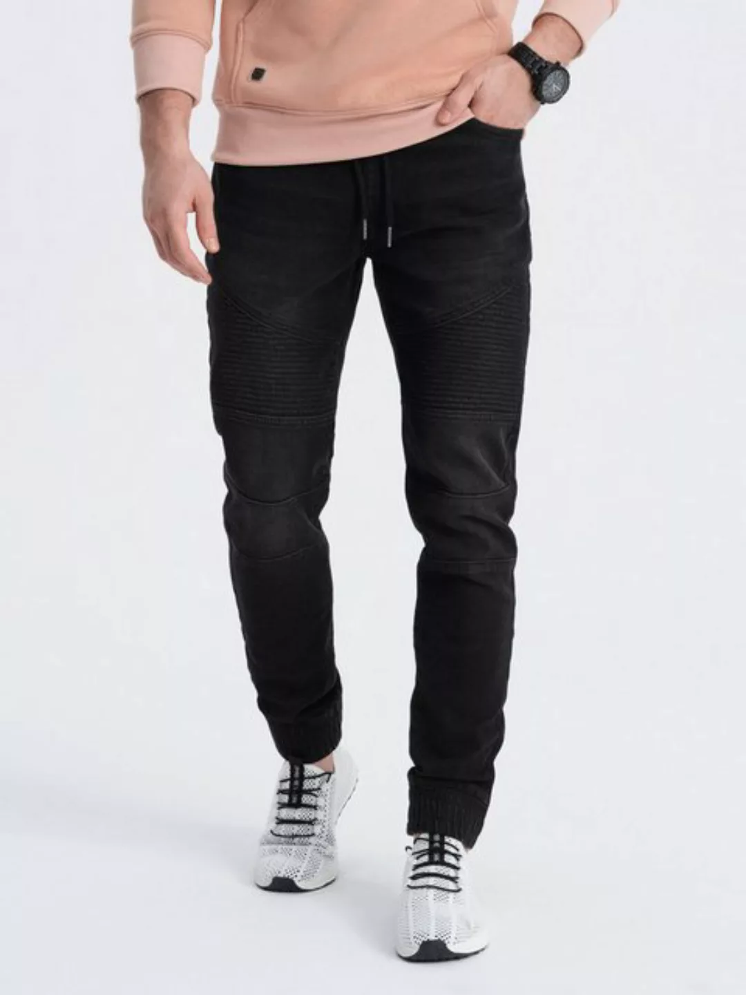 OMBRE Jeggings Herren-Jogginghose aus Denim mit Nähten günstig online kaufen