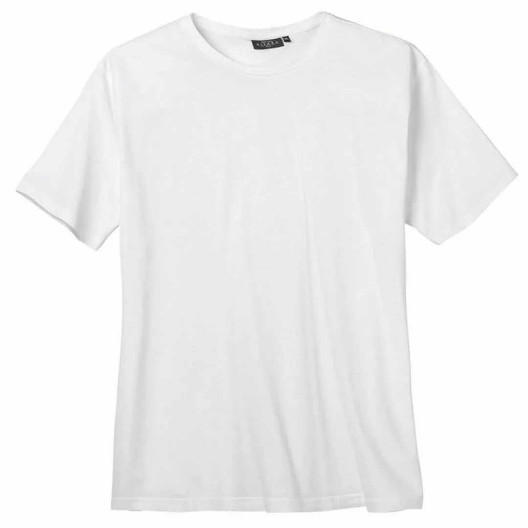 Kitaro Rundhalsshirt Übergrößen Basic T-Shirt Herren Übergröße weiß Kitaro günstig online kaufen