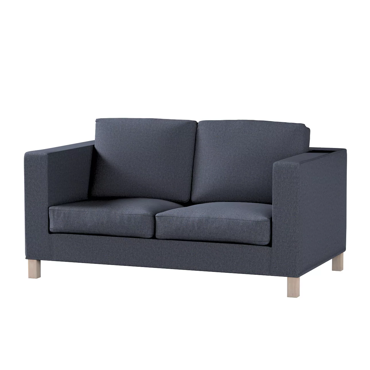 Bezug für Karlanda 2-Sitzer Sofa nicht ausklappbar, kurz, dunkelblau, 60cm günstig online kaufen