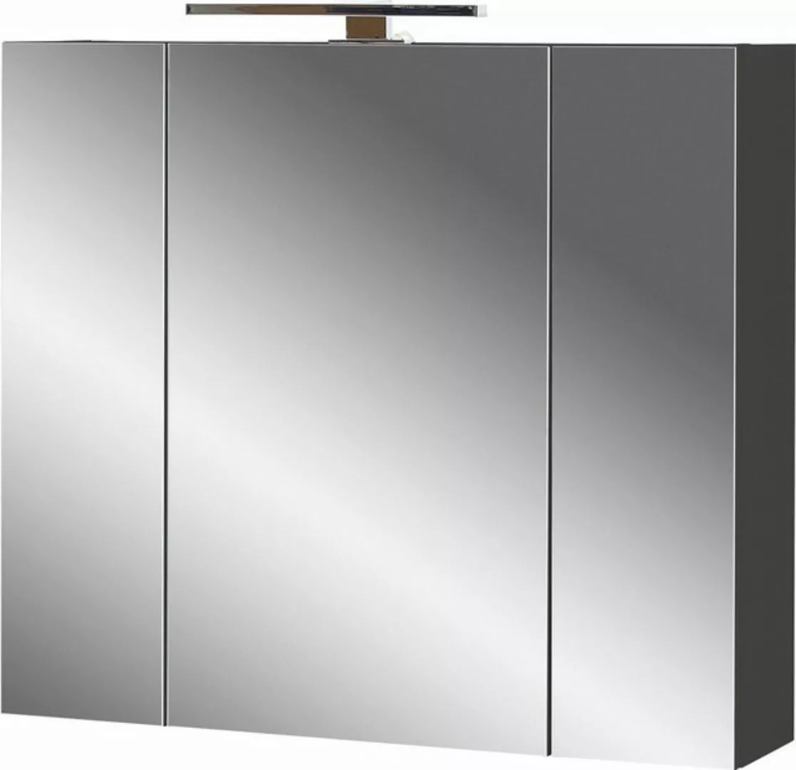 FURNARO Badezimmerspiegelschrank Badezimmer Spiegelschrank Graphit 76 x 71 günstig online kaufen