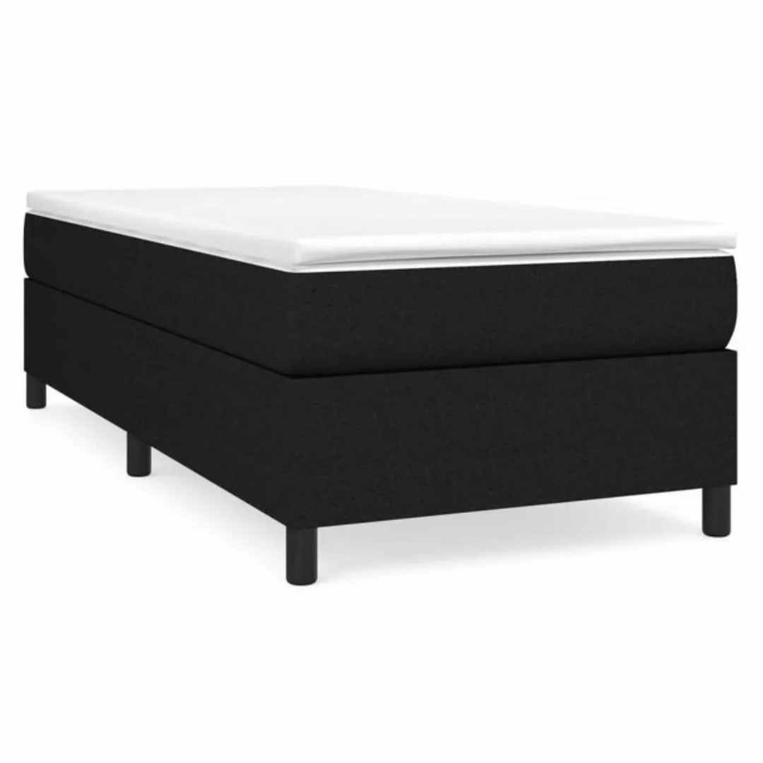 furnicato Bett Boxspringbett mit Matratze Schwarz 100x200 cm Stoff günstig online kaufen