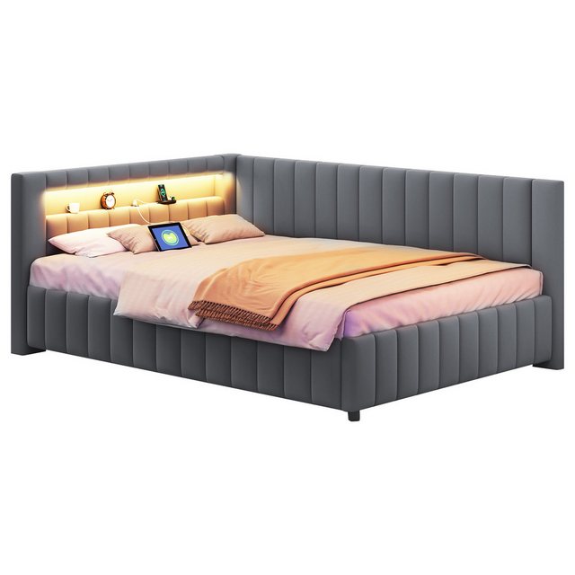 REDOM Polsterbett Schlafsofa 140x200 Multifunktionsbett, Funktionsbett Stau günstig online kaufen