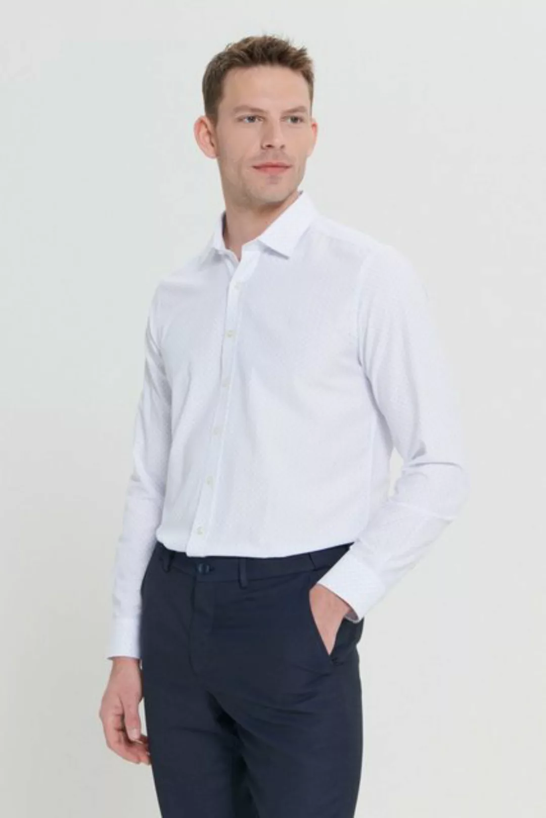 AC&Co Langarmhemd AC&CO Langarmhemd Männlich Slim Fit günstig online kaufen