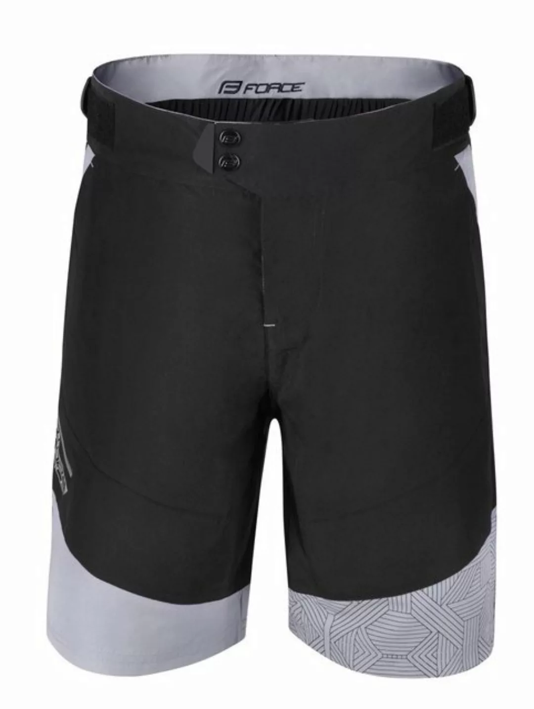 FORCE Fahrradhose FORCE Shorts STORM schwarz-grau günstig online kaufen